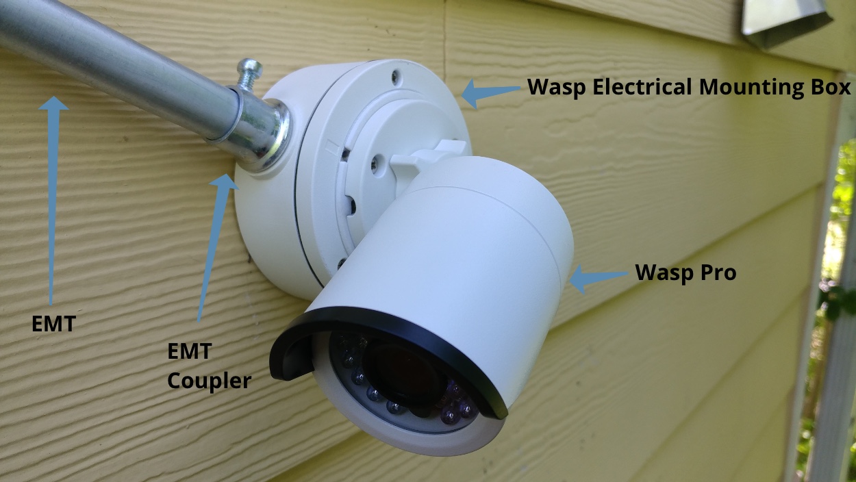 Electric Metal Tubing (EMT) with SCW Security Cameras